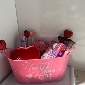 Pink Hearts and Hugs Gift Basket